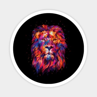 Abstract King Lion Magnet